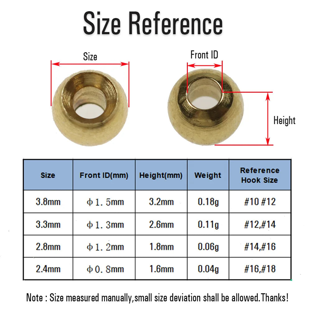 2.4mm-3.8mm Brass Beads